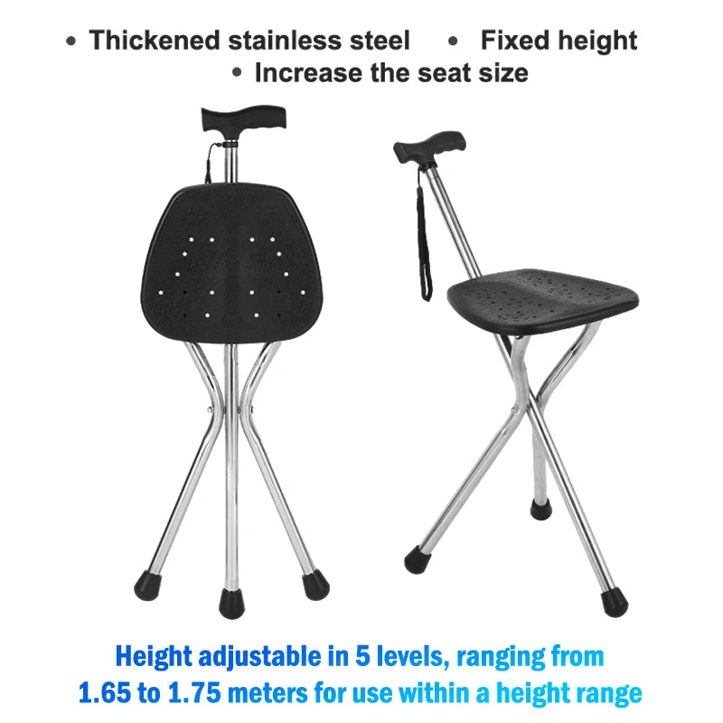 Telescopic Folding Crutch Stool