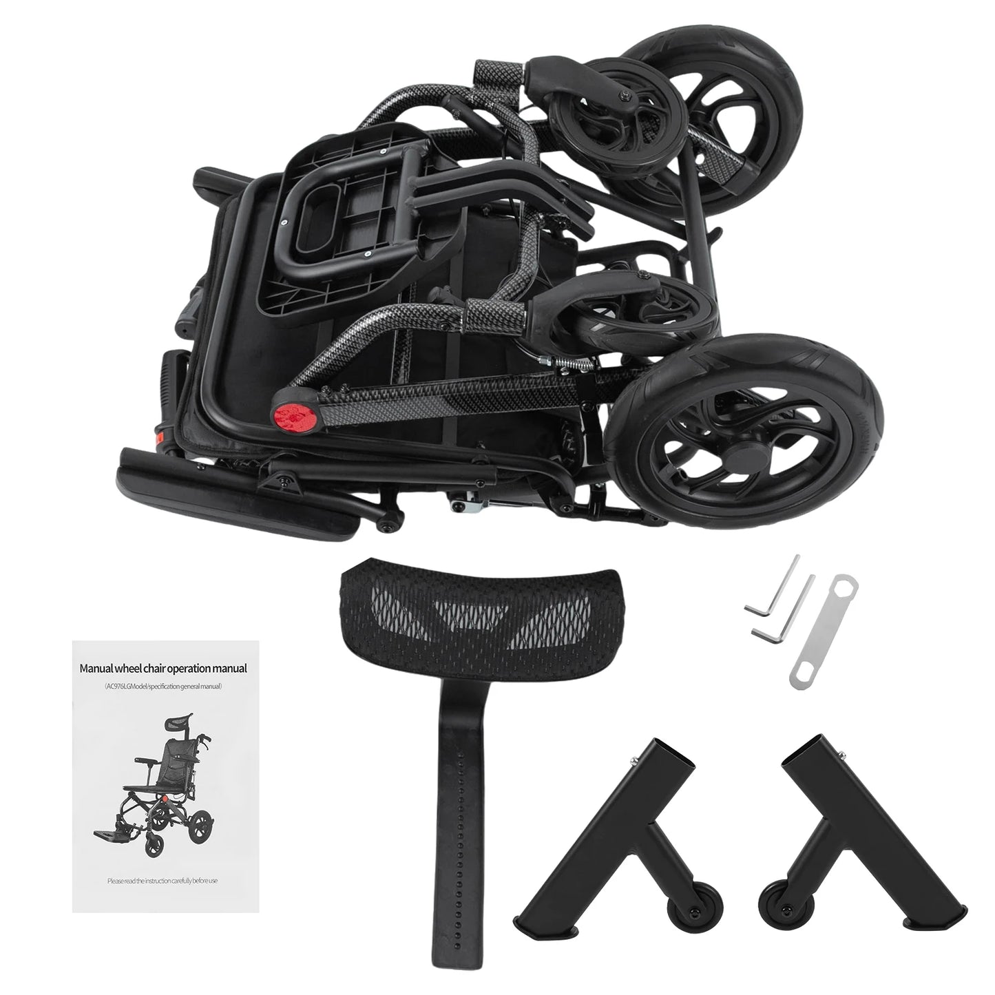 Super Lightweight Reclining Travel Wheelchair